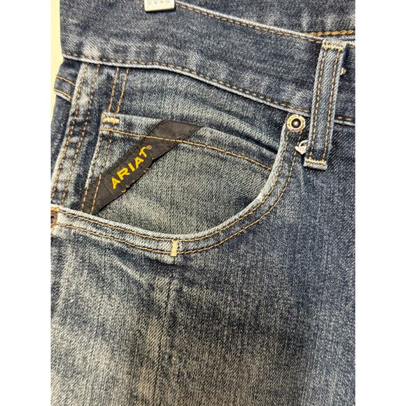Ariat Rebar M5 Jeans 34x30 Slim Straight Western Workwear Denim - Picture 5 of 8
